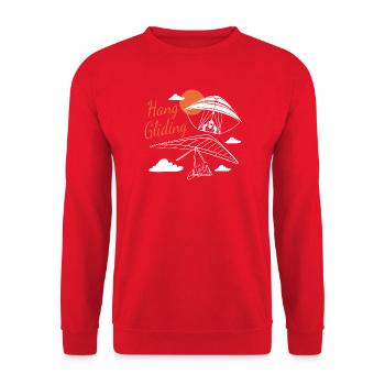 Paragliding Paragliding Paraglider Paraglider - Unisex Sweatshirt - red - Front - Alina (178cm) & Michal (187cm)