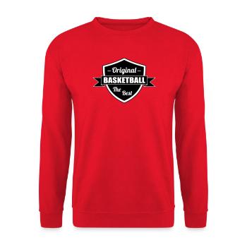 Basketball / Basketball / Basktet-Ball / Sport - Unisex Pullover - Rot - Vorne - Alina (178cm) & Michal (187cm)