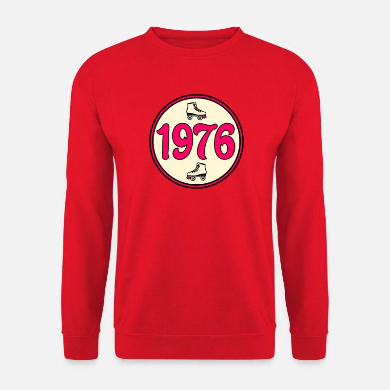 50th Birthday 1976 - Roller Skates - Unisex Sweatshirt - red