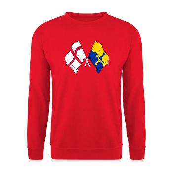 Durham et l’Angleterre croisés - Sweat-shirt Unisexe - rouge - Devant - Alina (178cm) & Michal (187cm)