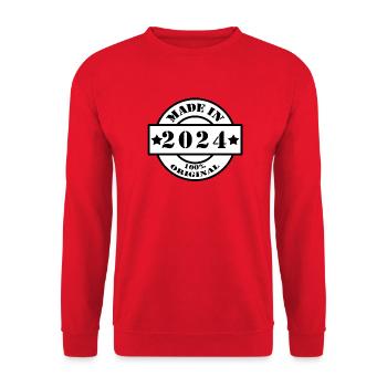 MADE IN 1973 Year of Birth Year Vintage Gift - Unisex Sweatshirt - red - Front - Alina (178cm) & Michal (187cm)