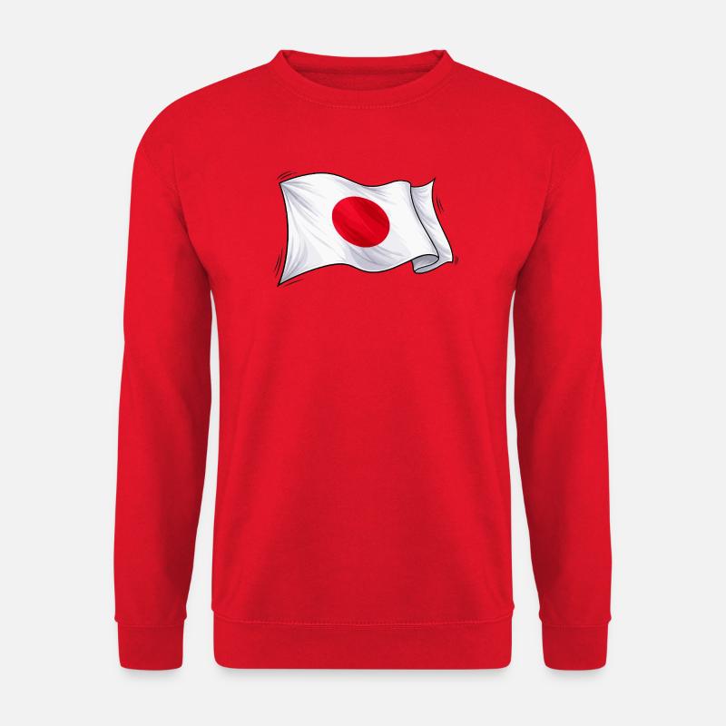 Japan-Flagge Illustration - Unisex Pullover - Rot
