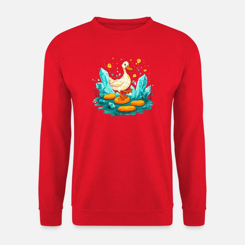 Schatzduck im Kristallreich - Unisex Pullover - Rot