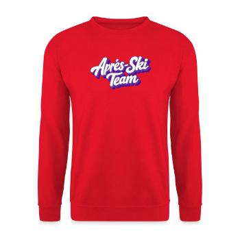 L’équipe de ski APRrès - Sweat-shirt Unisexe - rouge - Devant - Alina (178cm) & Michal (187cm)