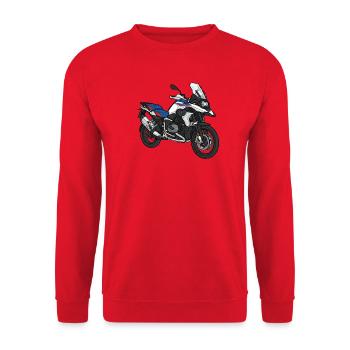 Motorrad GS - Unisex Pullover - Rot - Vorne - Alina (178cm) & Michal (187cm)