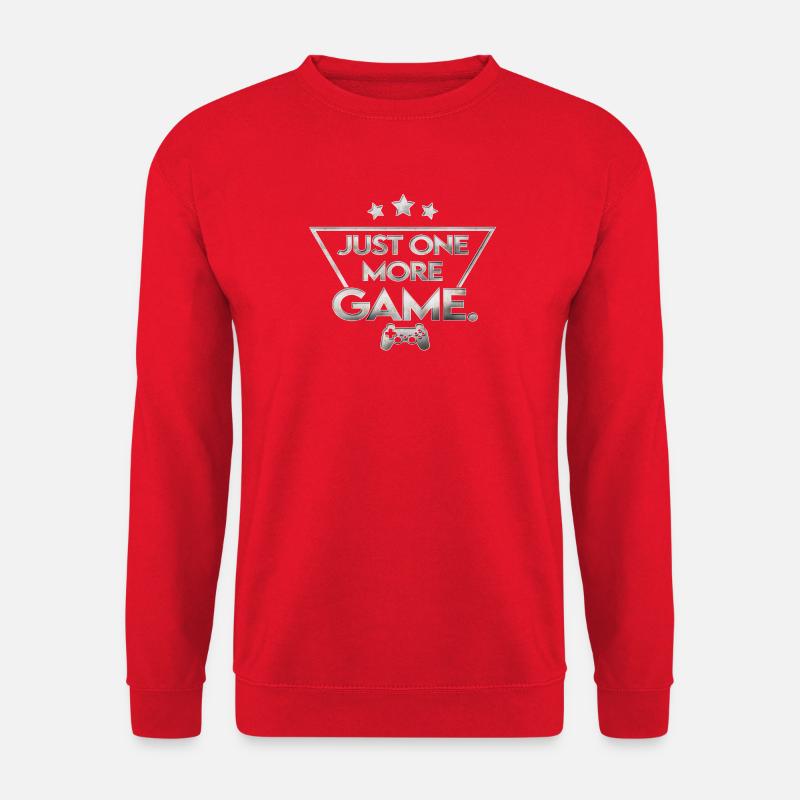 Just_one_more_game_ _silber_muster_ - Unisex Sweatshirt - red