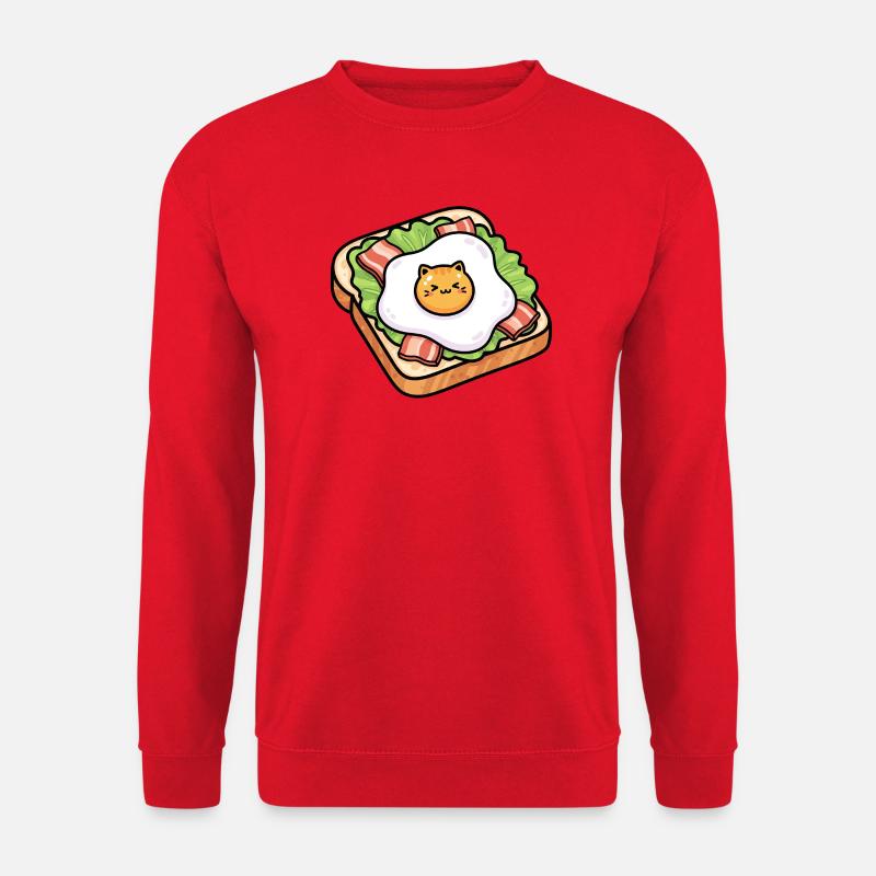 Sunny Toast Katzenei - Unisex Pullover - Rot