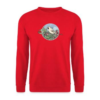 Colorful bird - Unisex Sweatshirt - red - Front - Alina (178cm) & Michal (187cm)