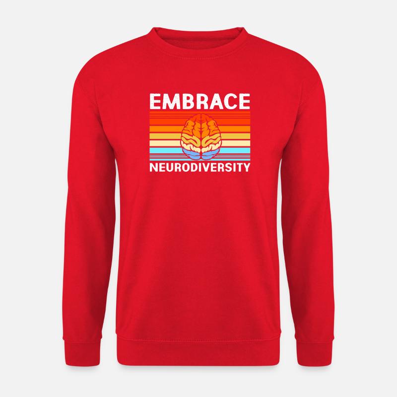 Autism, Autistic, ADHD, Asperger's, Neurodiversity - Unisex Sweatshirt - red