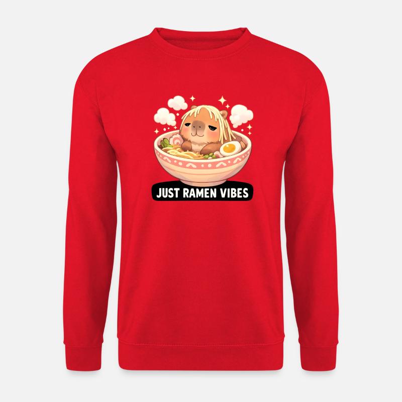 Capybara with ramen vibes - Unisex Sweatshirt - red
