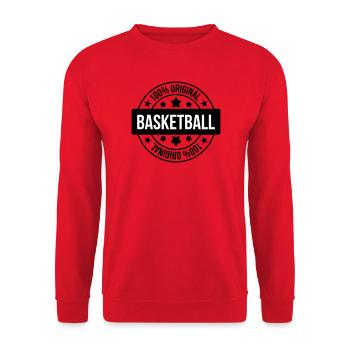 Basketball / Basketball / Basktet-Ball / Sport - Unisex Pullover - Rot - Vorne - Alina (178cm) & Michal (187cm)