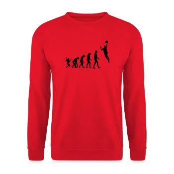 Basket Ball / Basketball / Basktet-Ball / Sport - Sweat-shirt Unisexe - rouge - Devant - Alina (178cm) & Michal (187cm)