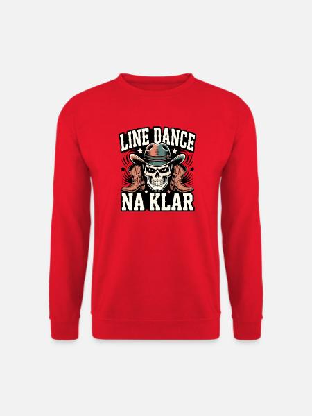Line Dance NA KLAR Skull - Unisex Sweatshirt - red