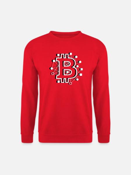 Bitcoin Board Circuit Tech Crypto - Unisex Sweatshirt - red