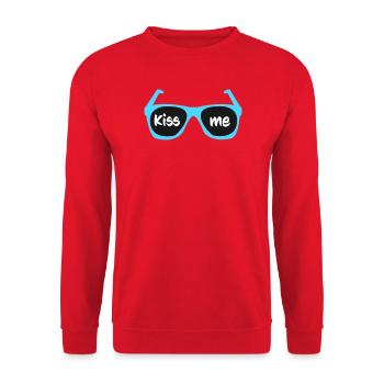 kiss_me - Sweat-shirt Unisexe - rouge - Devant - Alina (178cm) & Michal (187cm)