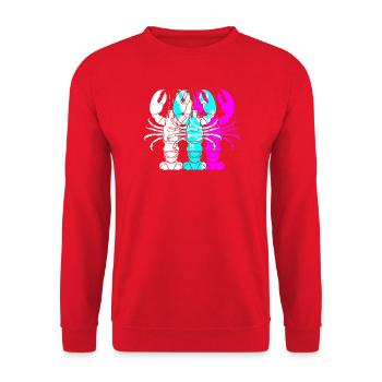 Spiny lobster, seafood, lobster, lobster - Unisex Sweatshirt - red - Front - Alina (178cm) & Michal (187cm)