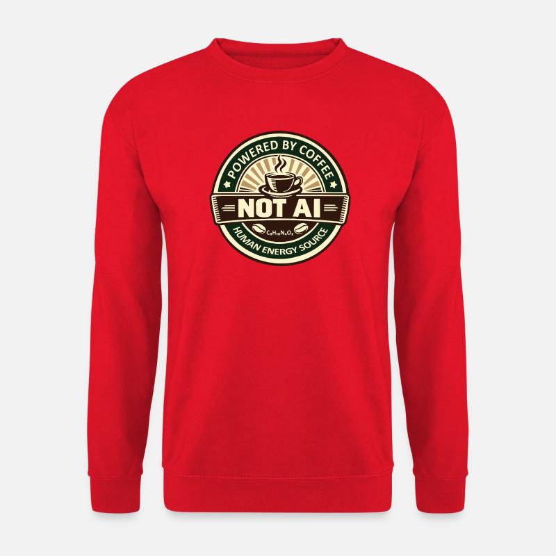 Powered by Coffee - Unisex Pullover - Rot