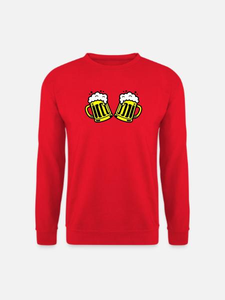Bier Bierkrug Prost Comic - Unisex Pullover - Rot