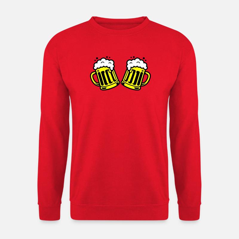 Bier Bierkrug Prost Comic - Unisex Pullover - Rot