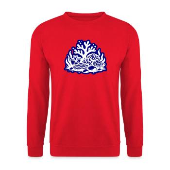 Coral Reef Ocean - Unisex Sweatshirt - red - Front - Alina (178cm) & Michal (187cm)