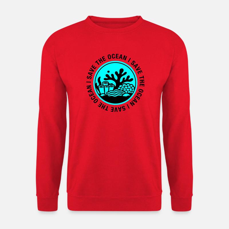 Rettet den Ozean - Unisex Pullover - Rot
