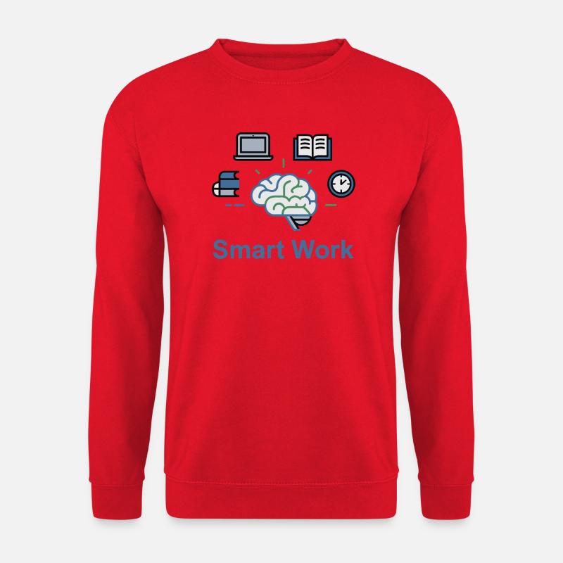 Smart Work Brain Power - Unisex Sweatshirt - red