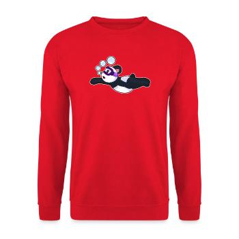 Panda Schwimmen Schwimmbrille Sommer - Unisex Pullover - Rot - Vorne - Alina (178cm) & Michal (187cm)