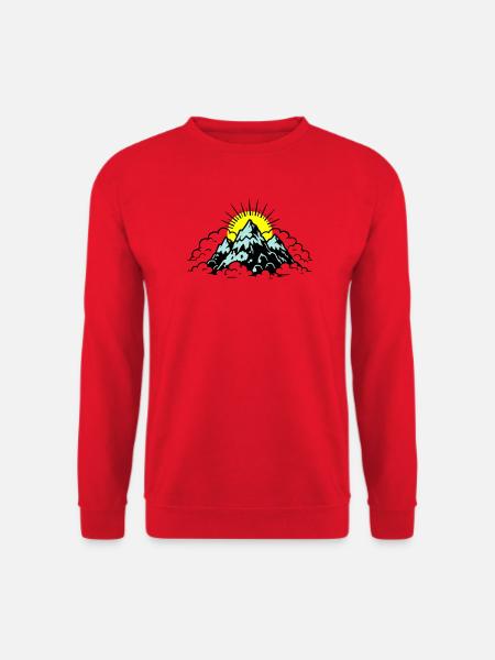 Mountains Alps Nature - Unisex Sweatshirt - red