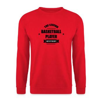 The Legend Basketball Player - Sweat-shirt Unisexe - rouge - Devant - Alina (178cm) & Michal (187cm)