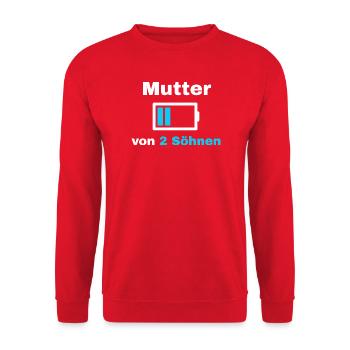 Mother Son Saying Pride Mom 2 Kids Gift - Unisex Sweatshirt - red - Front - Alina (178cm) & Michal (187cm)