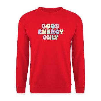 Only good energy - Unisex Sweatshirt - red - Front - Alina (178cm) & Michal (187cm)