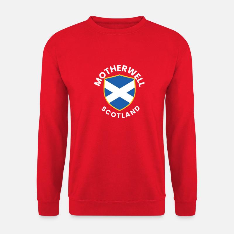 Scottish Shield Saltire - Unisex Sweatshirt - red