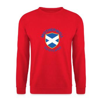 Motherwell Scotland Shield - Unisex Sweatshirt - red - Front - Alina (178cm) & Michal (187cm)