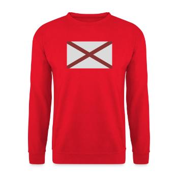 Flag of the state of Alabama - Unisex Sweatshirt - red - Front - Alina (178cm) & Michal (187cm)