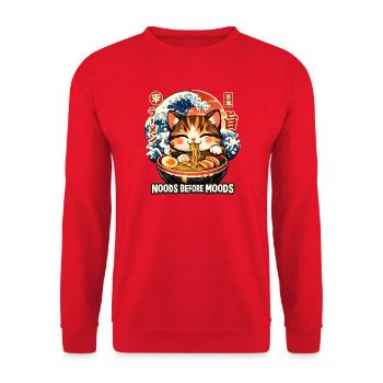 Ramen Noods - Unisex Pullover - Rot - Vorne - Alina (178cm) & Michal (187cm)