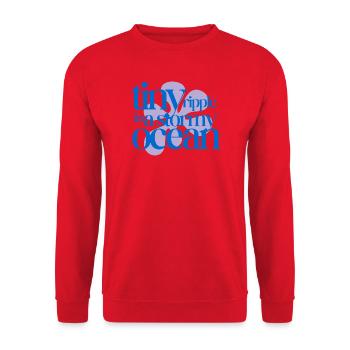 Tiny ripple in a stormy ocean (lavender) - Unisex Sweatshirt - red - Front - Alina (178cm) & Michal (187cm)
