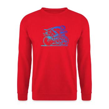 Ich liebe Roadbike cooles Motiv für Rennrad - Unisex Pullover - Rot - Vorne - Alina (178cm) & Michal (187cm)
