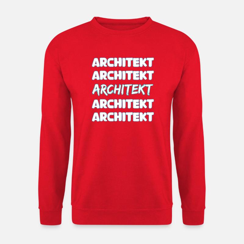 Architekt als Job - Unisex Pullover - Rot