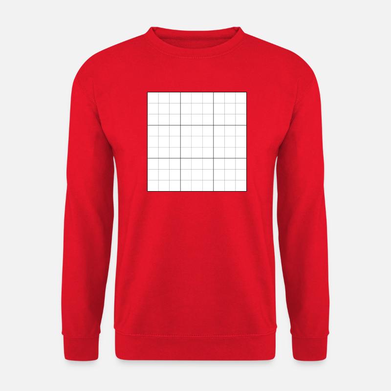 Sudoku blanko Raster - Unisex Pullover - Rot