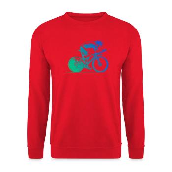 Super cadeau pour vélo de route - Sweat-shirt Unisexe - rouge - Devant - Alina (178cm) & Michal (187cm)