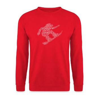 Snowboard Love to Dress Up for Women - Unisex Sweatshirt - red - Front - Alina (178cm) & Michal (187cm)