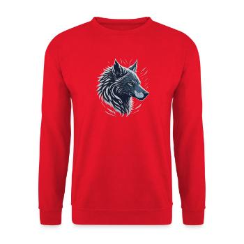 Blue Wolf - Unisex Pullover - Rot - Vorne - Alina (178cm) & Michal (187cm)