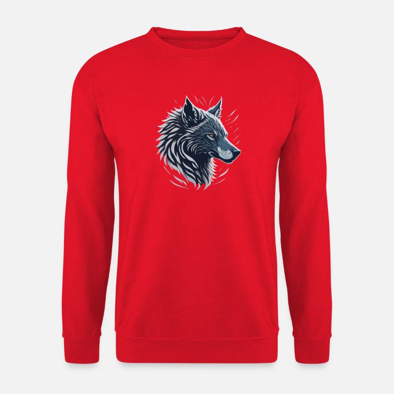 Blue Wolf - Unisex Sweatshirt - red