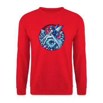 Crystal Fairy on Crystals - Unisex Sweatshirt - red - Front - Alina (178cm) & Michal (187cm)