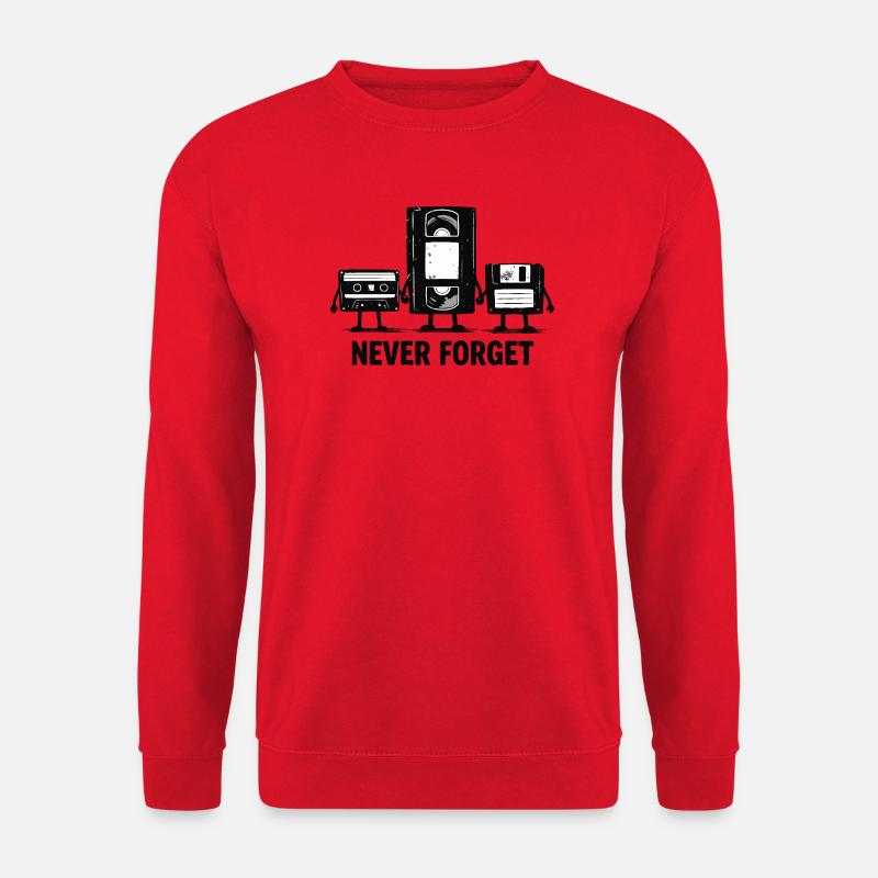 Never Forget Retro Tech - Unisex Sweatshirt - red