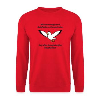Mème de gestion de la mouette (mauvaise gestion) - Sweat-shirt Unisexe - rouge - Devant - Alina (178cm) & Michal (187cm)