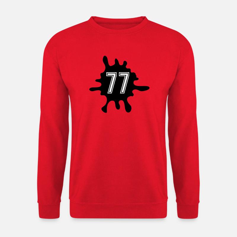 Blobs 77 Number - Unisex Sweatshirt - red