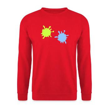 Neon Splash Splatter - Unisex Sweatshirt - red - Front - Alina (178cm) & Michal (187cm)