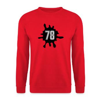 Blobs 78 Number - Unisex Sweatshirt - red - Front - Alina (178cm) & Michal (187cm)