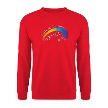 Zukunft Jetzt Abitur 2026 - Unisex Pullover - Rot - Vorne - Alina (178cm) & Michal (187cm)
